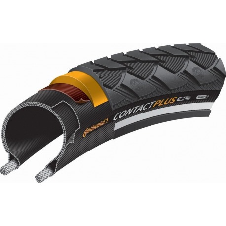 Pneu Continental Contact Plus Reflex 28x1 5/8x1 1/8" 28-622 Noir Reflex