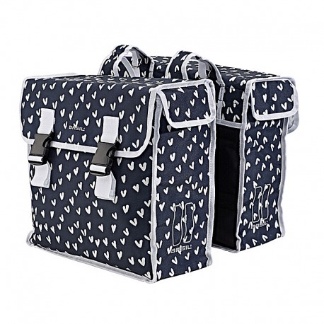 SACOCHES BASIL MARA XL 35L IMP.POLYESTER NE/COR.BL