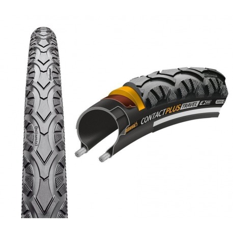 Continental Contact Plus Travel Wired Pneu 28x1.75" 47-622 noir/noir Reflex