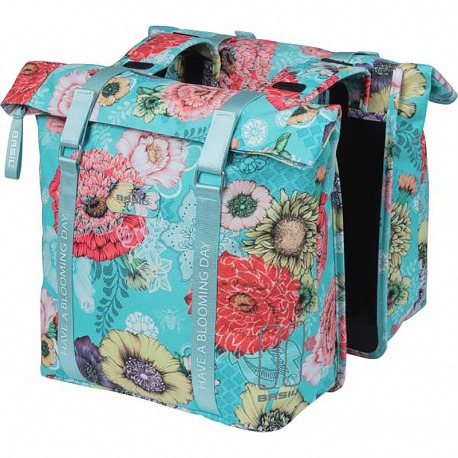 SACOCHES BASILIC BLOOM FIELD 35L IMP.POLY.BLEU FLEUR