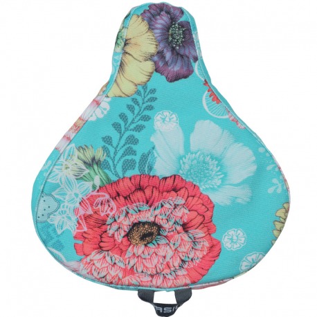 HOUSSE DE SELLE BASILIC BLOOM 27x23x7.5cm IMP.AZ/FLOWERS