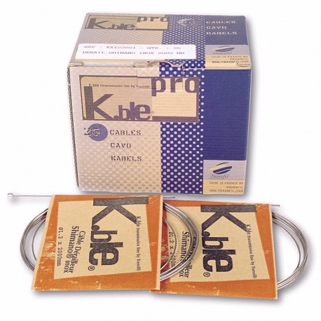 25 CÂBLES DE CHANGEMENT INOX SHIMANO/SRAM 1.2 x2000