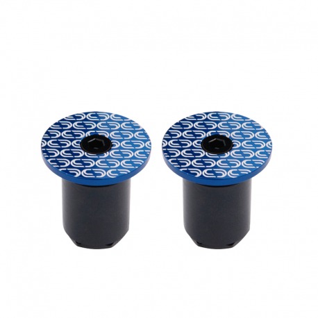 JEU DE BOUCHONS DE GUIDON DEDA BLEU/BLANC