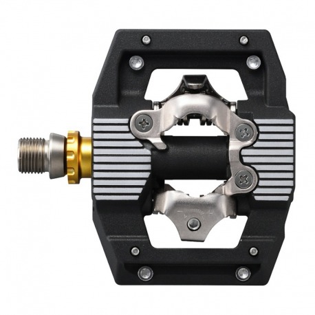 PÉDALES SHIMANO SAINT PD-M821 1 CÔTÉ ALUMINIUM NE/PL/OR