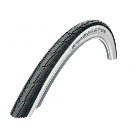 Pneu Schwalbe DeltaCruiserHS 392 24x1 3/8" 37-540 noir/blanc
