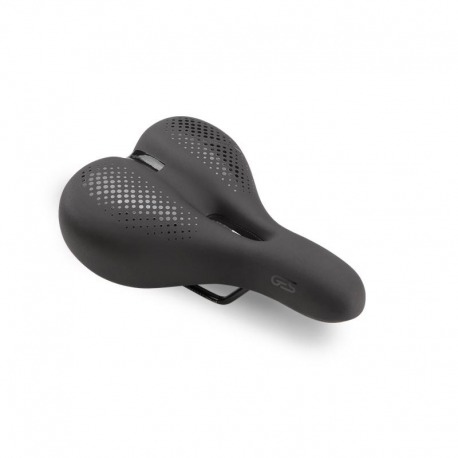 SELLE LARGE GES ERGO MOUSSE A MÉMOIRE 260x190mm NOIR