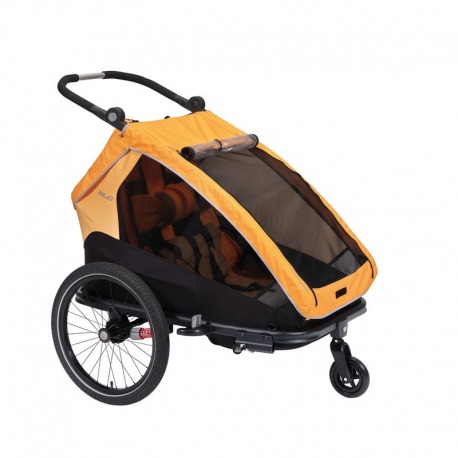 XLC REMORQUE ENFANT DUO S 20 JAUNE/NAR/ANTRACITE