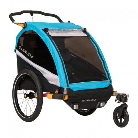 REMORQUE ENFANT BURLEY D\'LITE X BIPLACE TURQUOISE