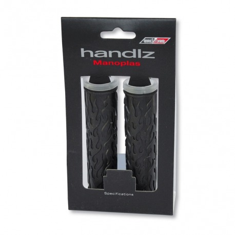 JEU DE POIGNEES VELO D2 L-125MM NOIR/TRANSPARENT