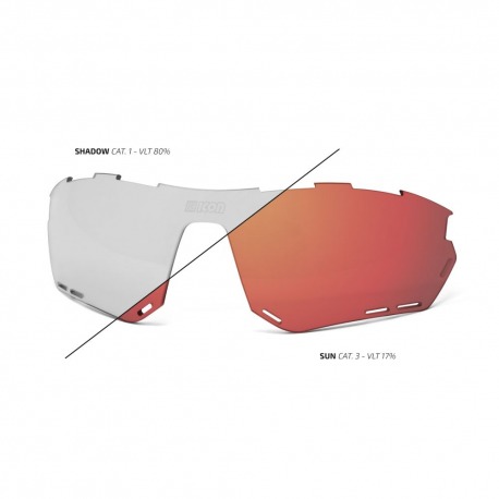 VERRE DE REMPLACEMENT LUNETTES SCICON AEROTECH XL ROUGE