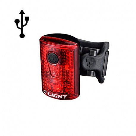 FEU ARRIERE D.LIGHT CHANCE 3 LEDS 4 FONCTIONS USB