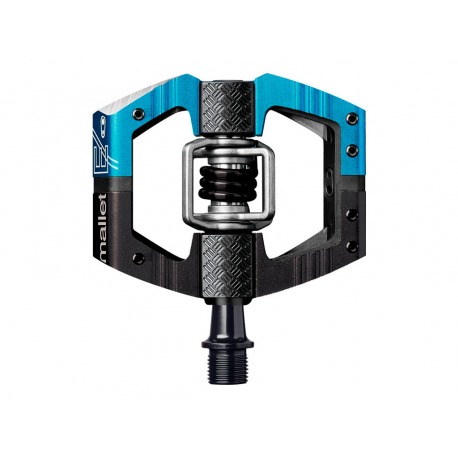 CRANK BROTHERS MALLET E LONG BROCHE NOIR & BLEU ELECTRIQUE / RESSORT NOIR