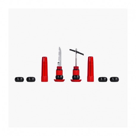 KIT WICKS MUC-OFF REP.TUBELESS POUR GUIDON ROUGE