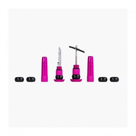 KIT WICKS MUC-OFF REP.TUBELESS POUR GUIDON ROSE