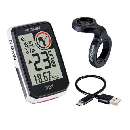 ORDINATEUR DE CYCLE GPS SIGMA ROX 2.0 14 FONCTIONS BLANC