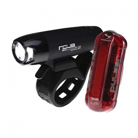 MOON LIGHT SET AVANT NOVA 100 ARRIÈRE PUSH USB NOIR
