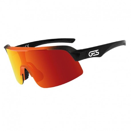 LUNETTES DE SOLEIL GES OMEGA ROUGE-VERRES AMARI/NOIR-MONTURE NARAN