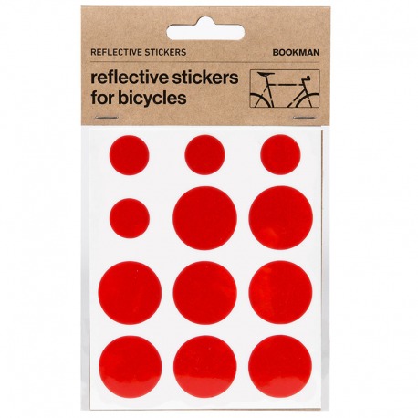 KIT AUTOCOLLANTS RÉFLÉCHISSANTS POUR VÉLO BOOKMAN ROUGE