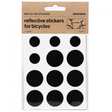 KIT AUTOCOLLANTS RÉFLÉCHISSANTS POUR VÉLO BOOKMAN NOIR