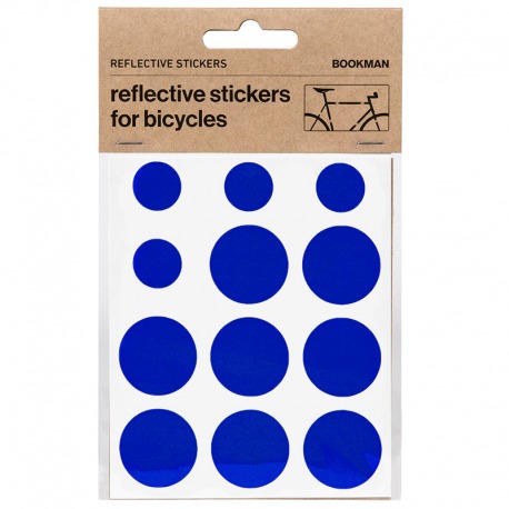 KIT AUTOCOLLANTS RÉFLÉCHISSANTS POUR VÉLO BOOKMAN BLEU