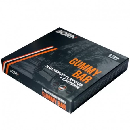 BORN GUMMY BAR AVEC CAFÉNE PENDANT MULTIFRUITS 30 gr (3 UNITÉS)