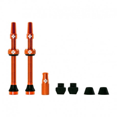 KIT VALVE MUC-OFF TUBELESS 60 mm ORANGE