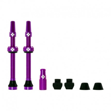 KIT VALVE MUC-OFF TUBELESS 60 mm VIOLET