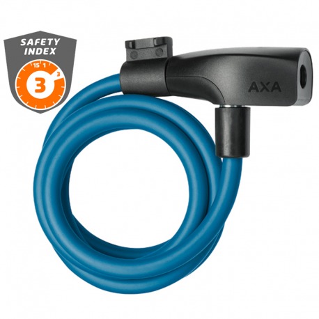 CABLE ANTIVOL AXA RESOLUTE 120cm 8mm BLEU