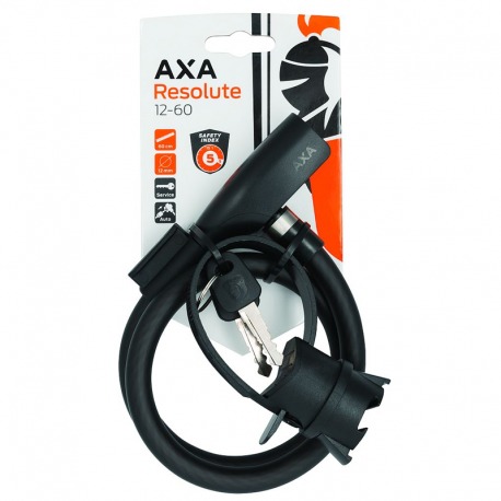 CÂBLE ANTIVOL AXA RESOLUTE 60cm 12mm NOIR