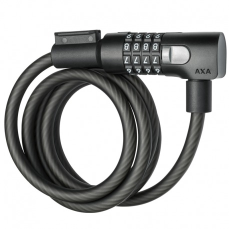 CABLE A COMBINAISON RESOLUTE AXA 150cm 10mm NOIR