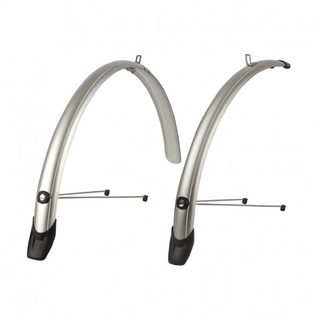 JEU DE GARDE-BOUE POLISPORT TOWNY 26\" 51 mm ARGENT