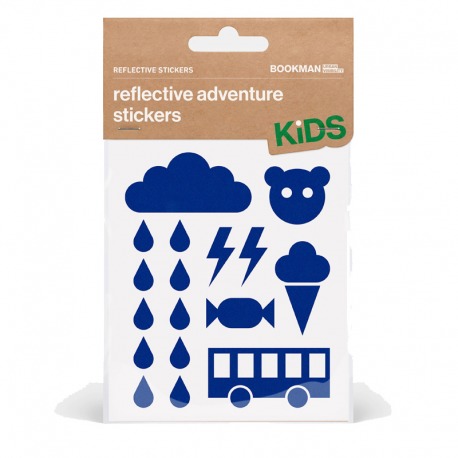 KIT D'AUTOCOLLANTS REFLECT POUR VELO BOOKMAN AVENUE BLEU