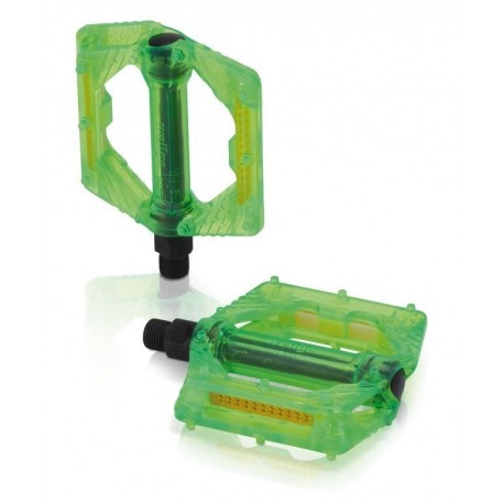 Pédale plate-forme XLC PD-M16 vert transparent