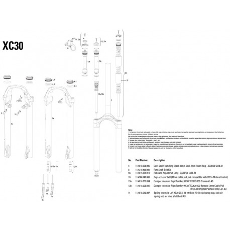 RockShox CARTRIDGE LOCKOUT XC30/30S/SILVER REMOTE 26\29