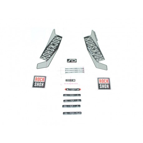 KIT D'AUTOCOLLANTS ARGENT RockShox SID 16 (BOOT DIFF NOIR)**