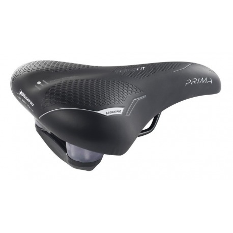 Selle Selle Bassano Prima Trekking noir, Uni élastomère, 270x175mm, 481g