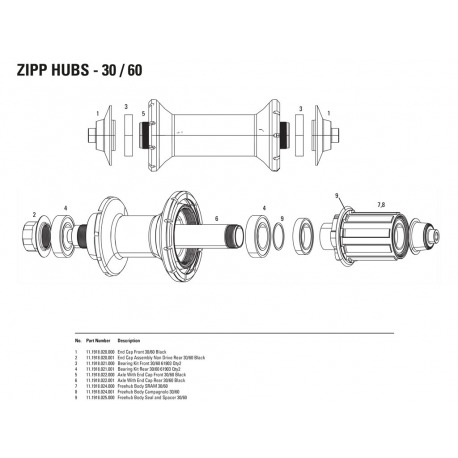 CACHE AVANT ZIPP 60 NOIR**