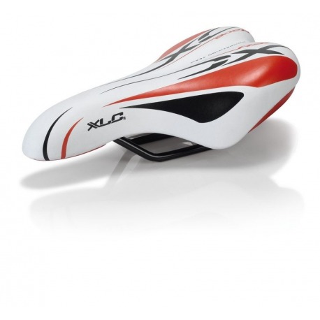 Selle enfant/adolescent XLC SA-C01 Unisexe 245x150mm, blanc/rouge 312g