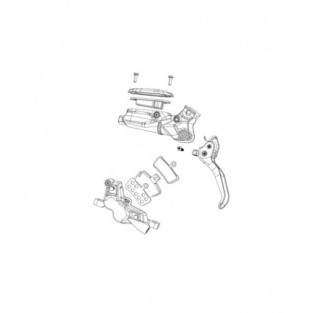 ETRIER DE FREIN SRAM 2 PIECES PM AVANT/ARRIERE ALU.NE