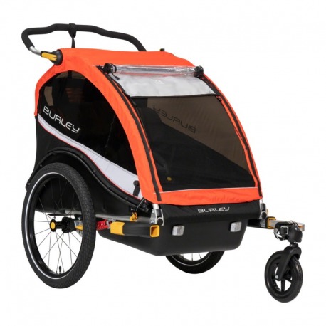 BURLEY CUB X REMORQUE ENFANT DEUX PLACES ROUGE ATOMIQUE
