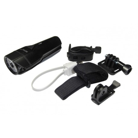 Lampe de casque Infini I-264 PH Lava 500 noire, avec connexion USB