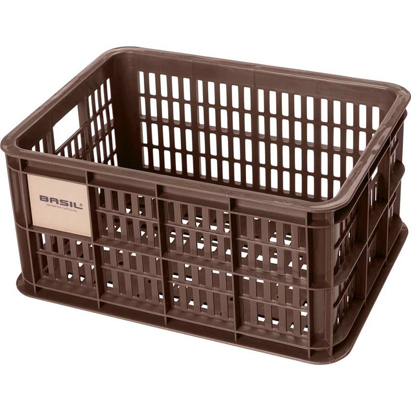 PANIER BASILIC CRATE S 17.5L PLASTIQUE MARRON 29x39.5x21