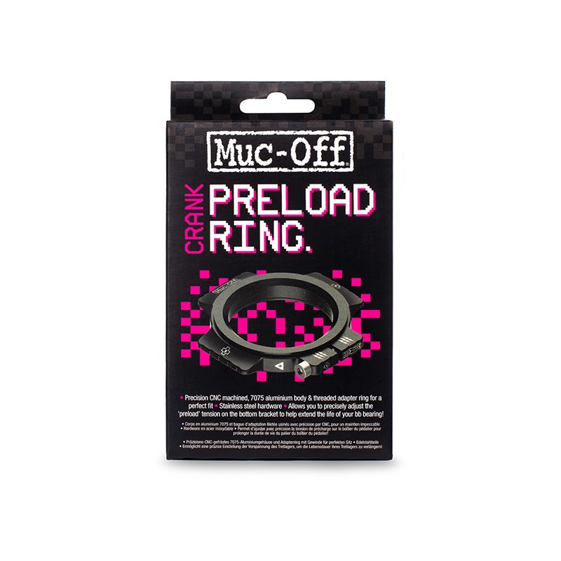RONDELLE DE RÉGLAGE DE BOÎTIER DE PÉDALIER MUC-OFF POUR PÉDALIERS DUB EN ALUMINIUM NOIR