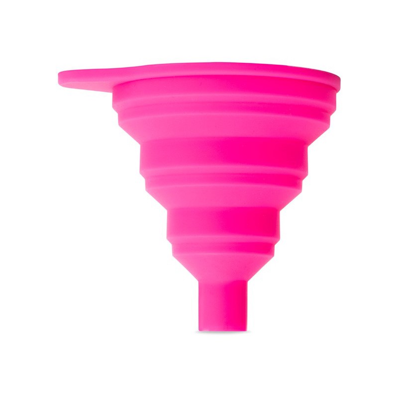 MINI ENTONNOIR MUC-OFF PLIABLE EN SILICONE ROSE (20UDS)