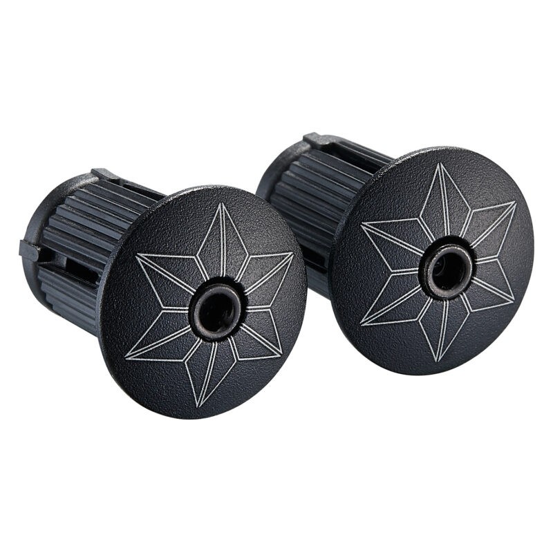 JEU DE BOUCHONS DE GUIDON SUPACAZ STAR PLUGZ ALU.NOIR