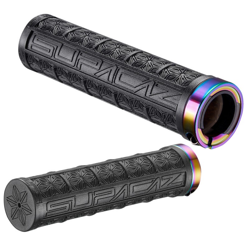 SUPACAZ GRIZIPS 32mm NOIR/ARC-EN-CIEL GRIP SET