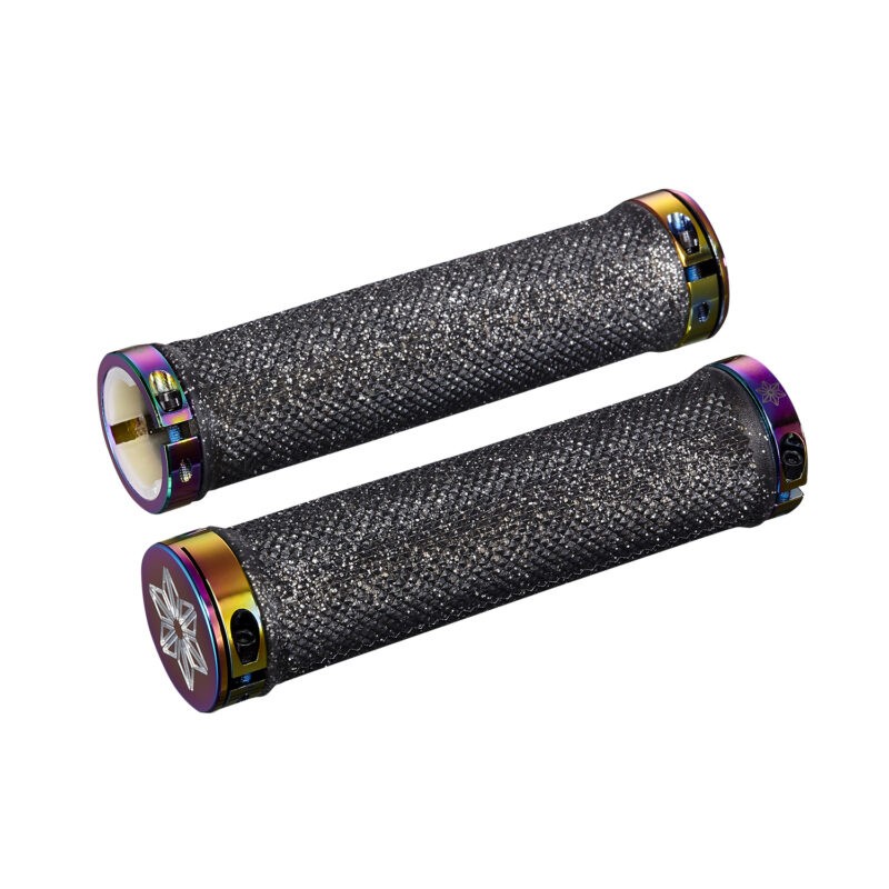 SUPACAZ DIAMOND KUSH GRIP SET 34mm NOIR/ARC-EN-CIEL