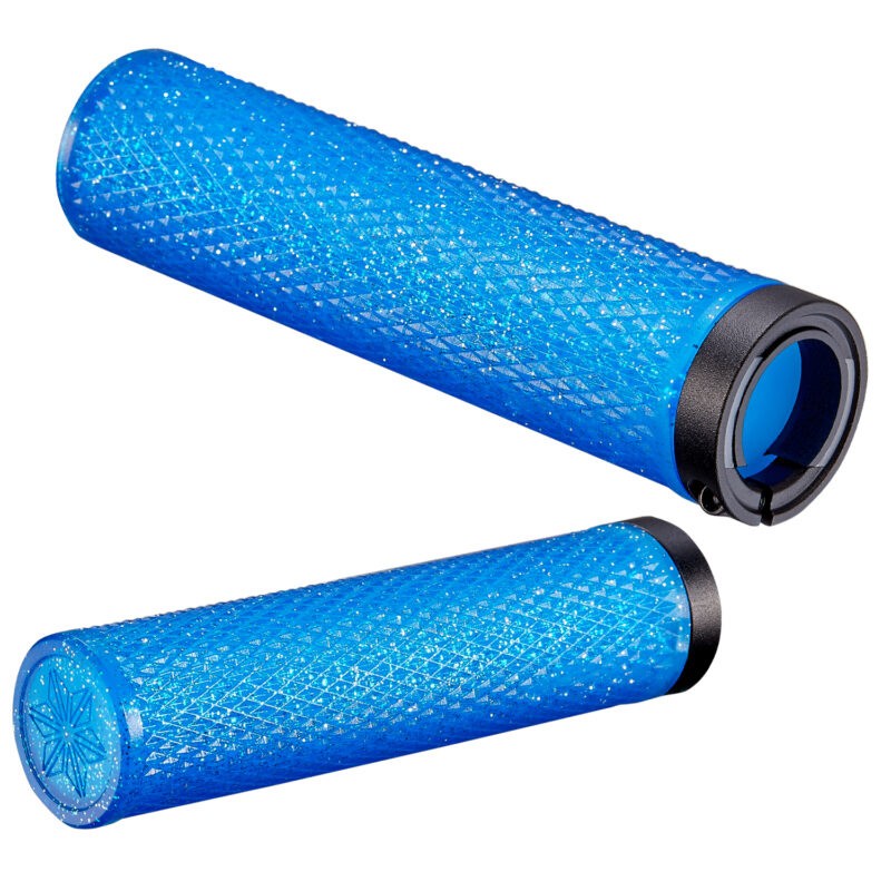 SUPACAZ DIAMOND KUSH GRIP SET 34mm BLEU NEON