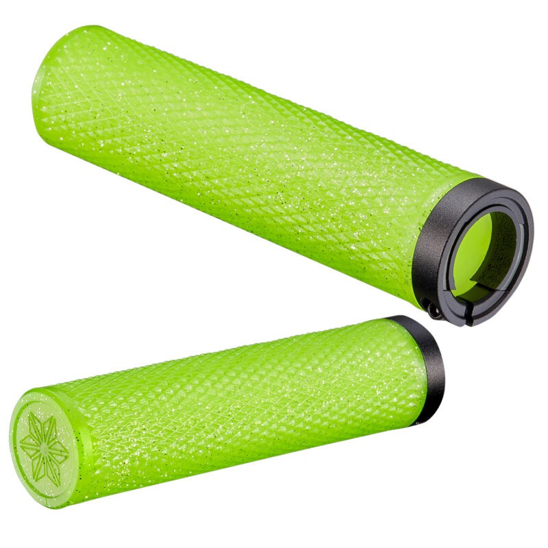 SUPACAZ DIAMOND KUSH GRIP SET 34mm JAUNE FLUO