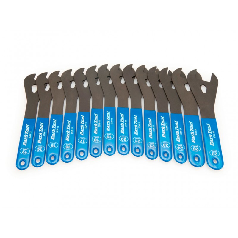 PARK TOOL SCW-SET.3 JEU DE CLÉS CONIQUES : 13 mm à 24 mm, 26 mm, 28 mm